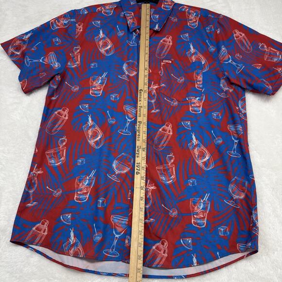 Dixxon Flannel Company Shirt Mens M Blue Red The Mixer Mixxer Button Drinks - Picture 10 of 13